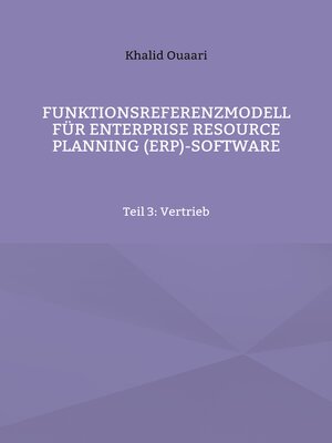 cover image of Funktionsreferenzmodell für Enterprise Resource Planning (ERP)-Software